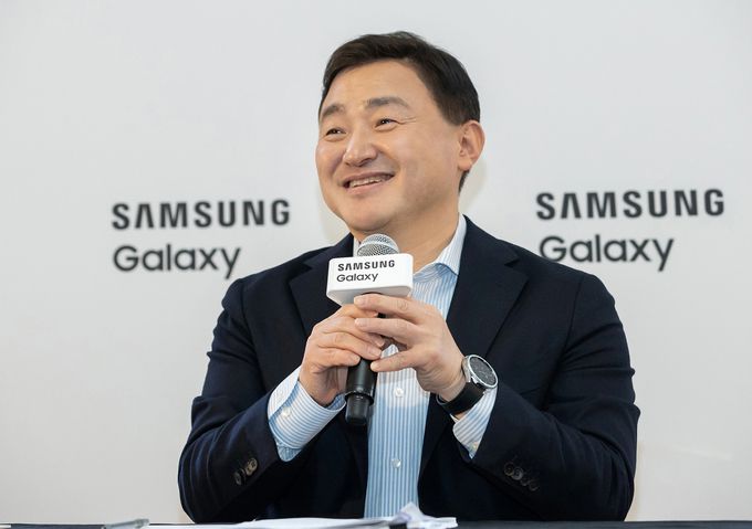 삼성전자 MX(Mobile eXperience) 사업부장 노태문 사장이 17일(현지시간) 미국 새너제이(San Jose)에서 열린 ‘갤럭시 언팩 2024(Galaxy Unpacked 2024)’ 관련 기자 간담회에 참석해 모두발언을 하고 있다. 삼성전자 제공