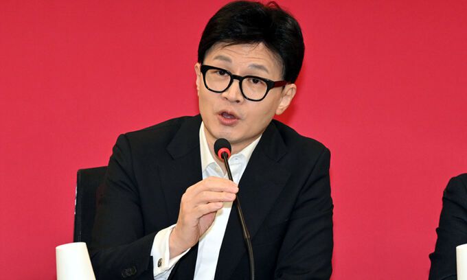 한동훈 국민의힘 비상대책위원장이 29일 서울 여의도 국민의힘 당사에서 열린 비상대책위원회의에서 발언을 하고 있다. 서상배 선임기자