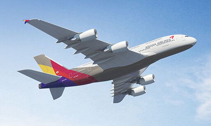 아시아나항공 A380기.