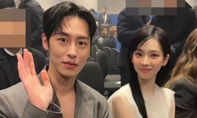 배우 이재욱(왼쪽), 그룹 에스파의 카리나. 아이즈매거진 공식 SNS 게시물 캡처