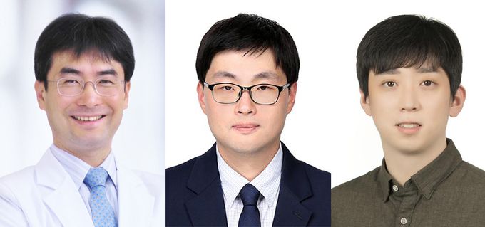 왼쪽부터 박상민 교수, 김규웅 책임연구원, 정석송 조교수.