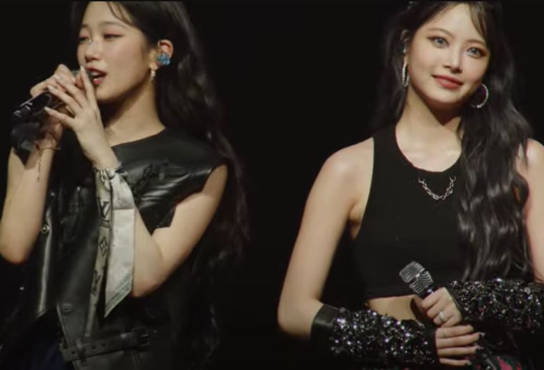 르세라핌 카즈하가 21일 코첼라 무대에서 영어로 인사를 건네고 있다. Coachella 유튜브 채널 라이브 갈무리