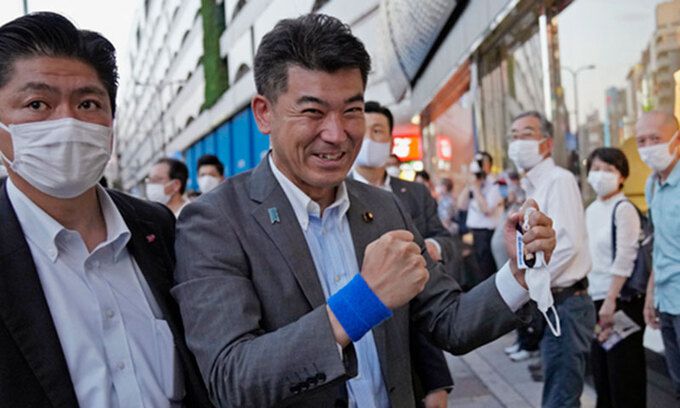 입헌민주당 이즈미 겐타 대표. AP뉴시스