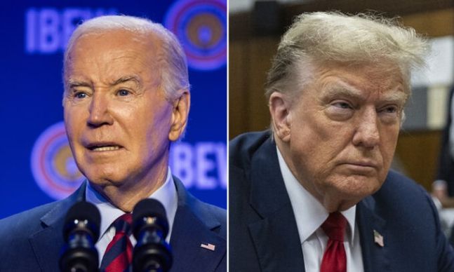 조 바이든 미국 대통령(왼쪽), 도널드 트럼프 전 대통령.
