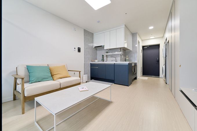 삼성 희망디딤돌 대전센터 내 자립준비 청년들을 위한 내부 주거공간. 삼성전자 제공