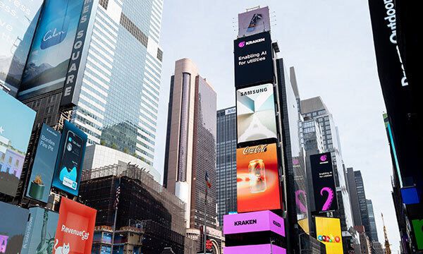 26일(현지시간) 미국 뉴욕 타임스스퀘어의 ‘갤럭시 언팩 2024’ 디지털 옥외 광고.    삼성전자 제공