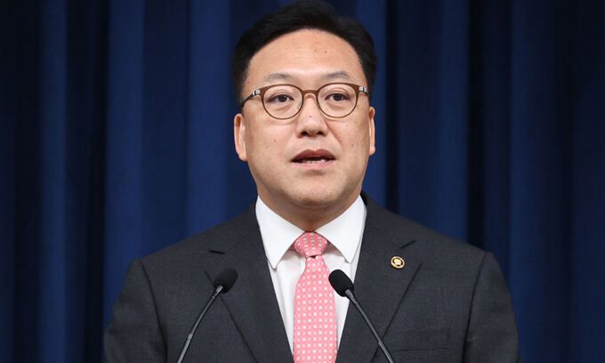 김병환 금융위원장 후보자가 4일 서울 용산 대통령실 청사에서 열린 정무직 인선 발표 브리핑에서 지명 소감을 밝히고 있다. 뉴시스