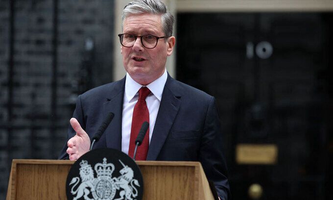 영국 총리에 취임한 키어 스타머 노동당 대표. AFP연합뉴스