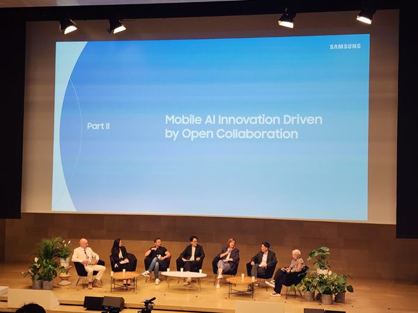 삼성전자가 11일(현지시간) 프랑스 파리에서 개최한 갤럭시 최초의 AI 미디어 포럼 '살롱 드 AI' 모습. 파리=이동수 기자