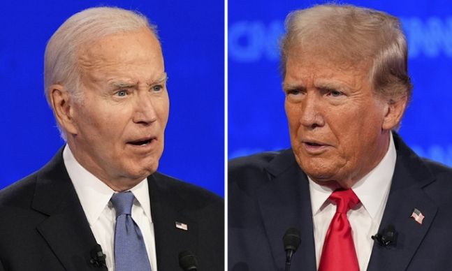 조 바이든 미국 대통령(왼쪽), 도널드 트럼프 전 미국 대통령. AP연합뉴스