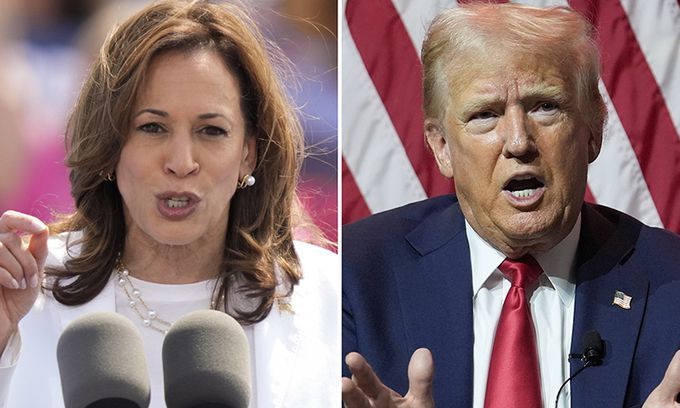 카멀라 해리스 미국 부통령(왼쪽), 도널드 트럼프 전 대통령. AP연합뉴스