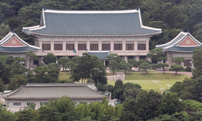 서울 종로에서 바로본 청와대 모습. 뉴시스