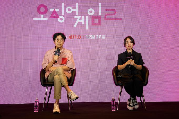 지난 8월 서울 종로구 한 카페에서 ‘오징어 게임’ 시즌2 관련 언론간담회를 갖고 있는 황동혁 감독. 넷플릭스 제공
