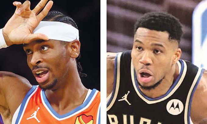 (왼쪽부터) 샤이 길저스알렉산더, 야니스 아데토쿤보