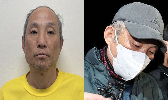 이영복의 머그샷. 오른쪽은 이영복이 지난 1월6일 일산서부경찰서로 압송되는 모습. 경기북부경찰청 제공·뉴스1