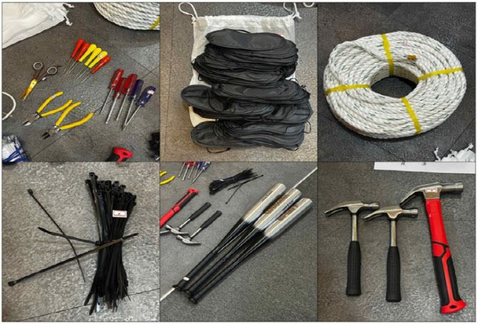 선관위 직원 체포조가 준비한 도구. 검찰 특수본 제공