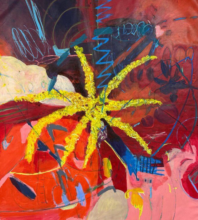 지나손, 태양의 맥동, 2025 Oilpastel, acrylique