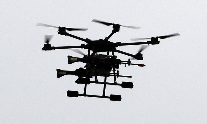육군의 소총사격드론이 비행을 하고 있다. 세계일보 자료사진
