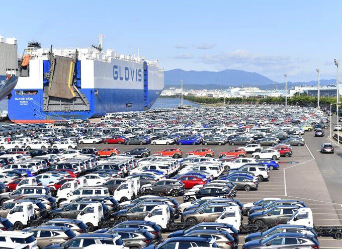 현대차 울산공장 수출선적부두. 뉴스1