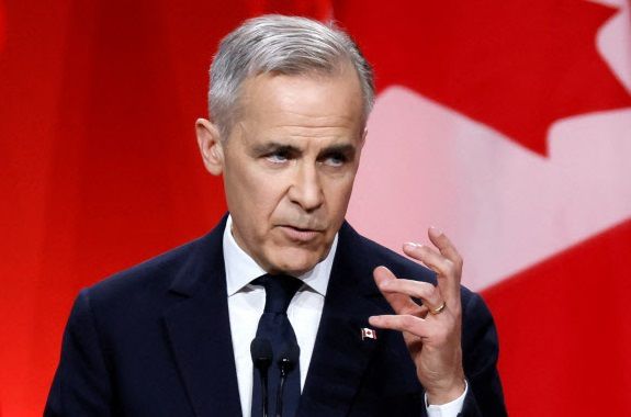 마크 카니 전 캐나다 중앙은행 총재가 9일(현지시간) 차기 캐나다 총리로 선출된 뒤 수락 연설을 하고 있다. 로이터연합뉴스