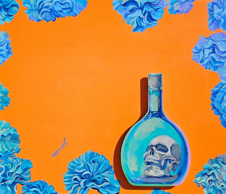 'Vital Vanitas' 72.7x60.6cm, Water-based paint, Polyurethane water based, Acrylic paint on wooden panel, Birch 2025