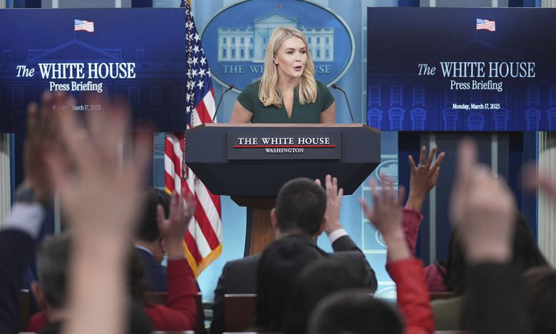 캐럴라인 레빗 백악관 대변인. AP연합뉴스