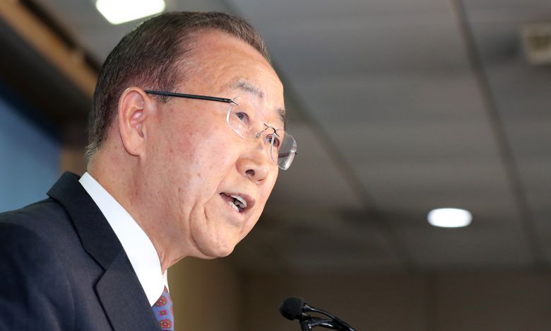 지난 2017년 2월 1일 반기문 전 유엔사무총장이 서울 여의도 국회 정론관에서 대선 불출마 기자회견을 하고 있다. 연합뉴스