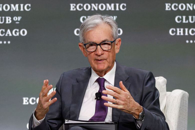제롬 파월 미국 연방준비제도(Fed·연준) 의장이 16일(현지 시간) 일리노이주 시카고에서 열린 시카고 경제클럽 주최 행사에 참석해 발언하고 있다. AFP연합뉴스