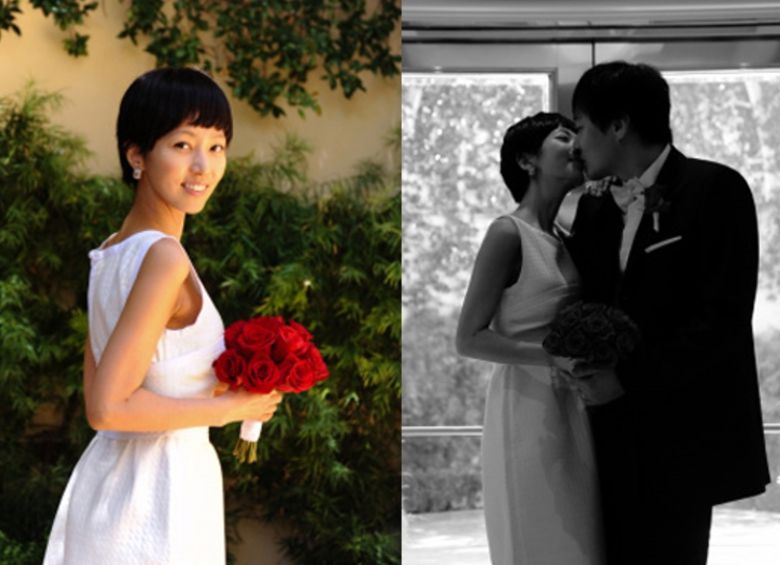 故 장진영, 김영균 결혼식 사진. 김영균 미니홈피