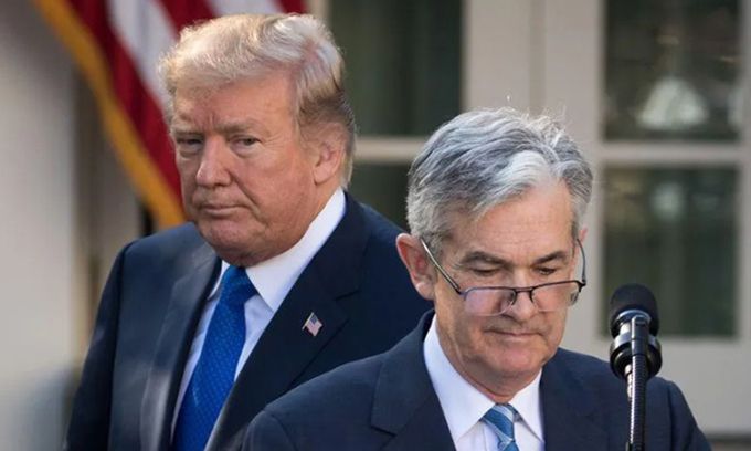 미국의 도널드 트럼프 대통령(왼쪽)과 연방준비제도(연준·Fed)의 제롬 파월 의장. 게티이미지 제공