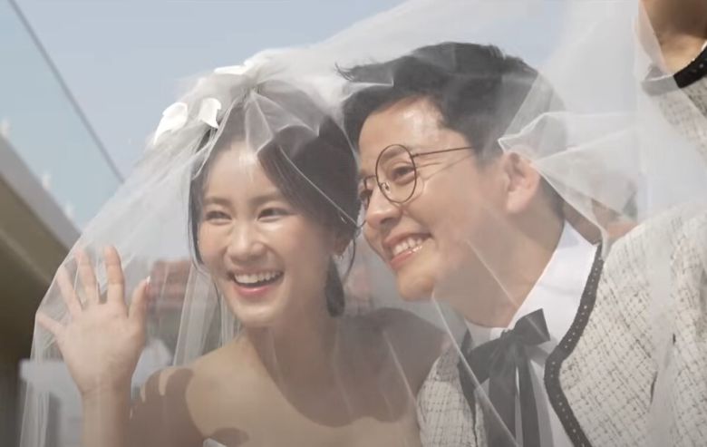 김지민과 김준호. 유튜브 채널 '준호지민' 캡처.