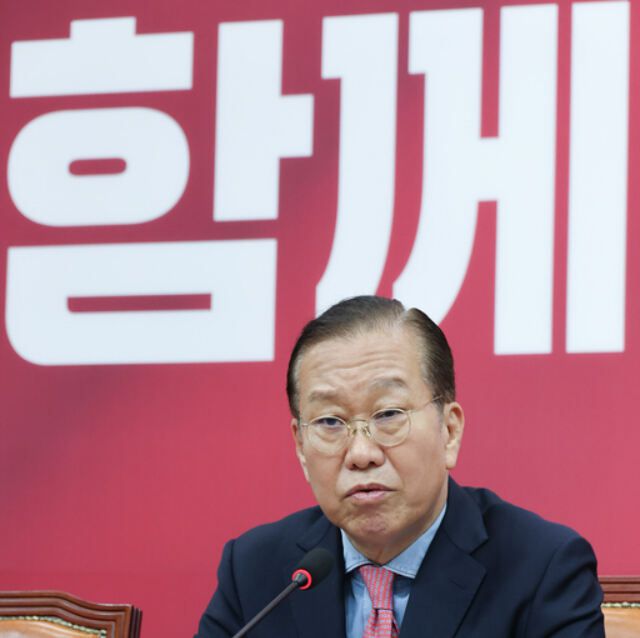 국민의힘 권영세 비상대책위원장이 10일 김문수 대선후보 자격 취소와 관련한 기자회견을 하고 있다. 뉴스1