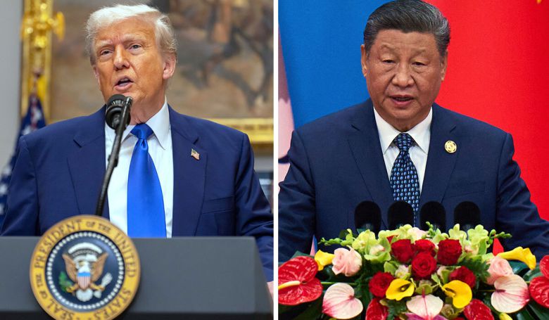 도널드 트럼프 미국 대통령(왼쪽 사진)이 12일(현지시간) 미국 백악관에서 약값 인하 관련 행정명령에 서명한 뒤 기자들의 질문에 답하고 있다. 오른쪽 사진은 시진핑 중국 국가주석이 13일 베이징에서 열린 중국-라틴아메리카·카리브 국가공동체 외교장관 회의에서 연설하고 있는 모습.   워싱턴·베이징=AP연합뉴스