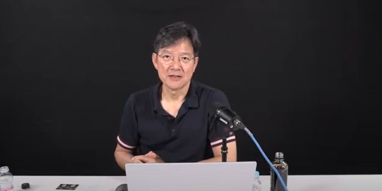 개혁신당 함익병 공동선대위원장이 21일 유튜브 라이브 방송을 진행하고 있다. 유튜브 채널 ‘함익병’ 갈무리