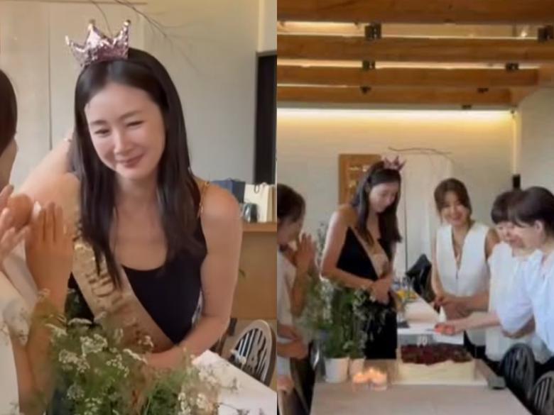 최지우가 생일 파티를 즐기고 있다. 인스타그램 캡처.