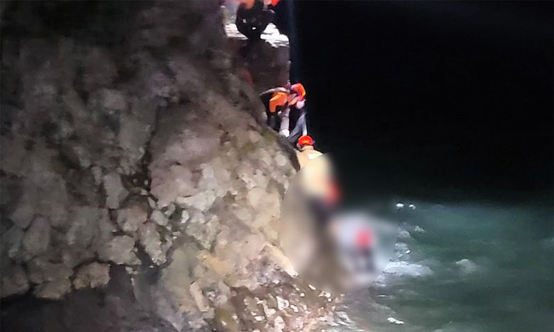 14일 서귀포시 월평포구 사고 구조 현장. 제주도소방안전본부 제공