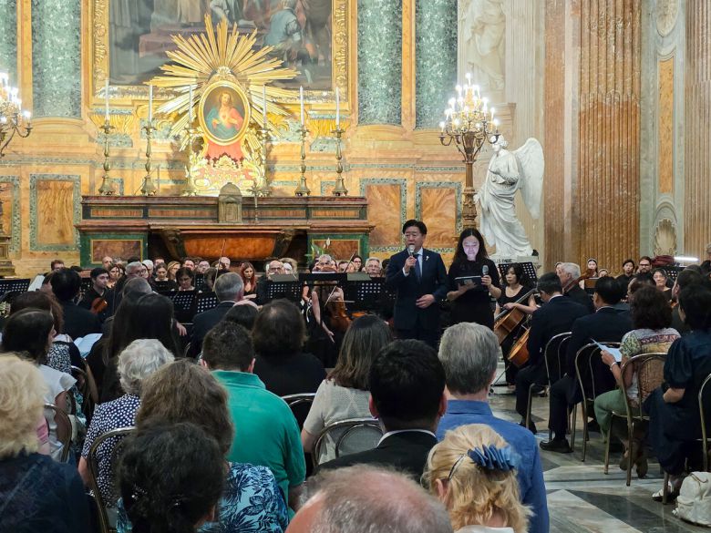 24일 바티칸과 인접한 산타마리아 델리 안젤리 에 데이 마르티니 성당에서 ‘제주4·3평화레퀴엠 공연’이 열리고 있다. 제주도의회 제공