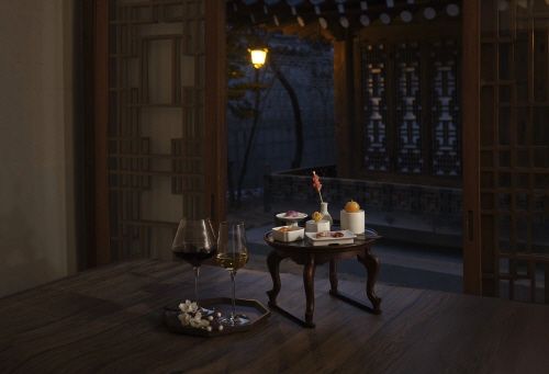 한국의집 밤의 고호재 다과상