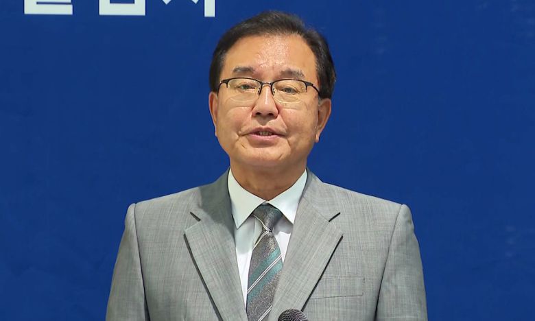 순직해병 수사 방해 의혹 사건을 수사하는 이명현 특별검사가 9일 서울 서초구 특검 사무실에서 브리핑을 하고 있다. 연합뉴스