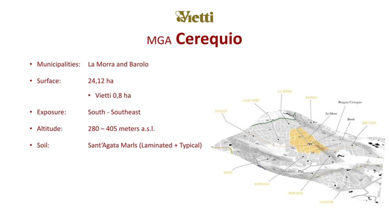 체레퀴오 MGA 특징. 비에티