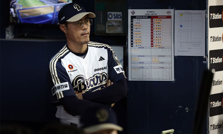 두산 조성환 감독대행.