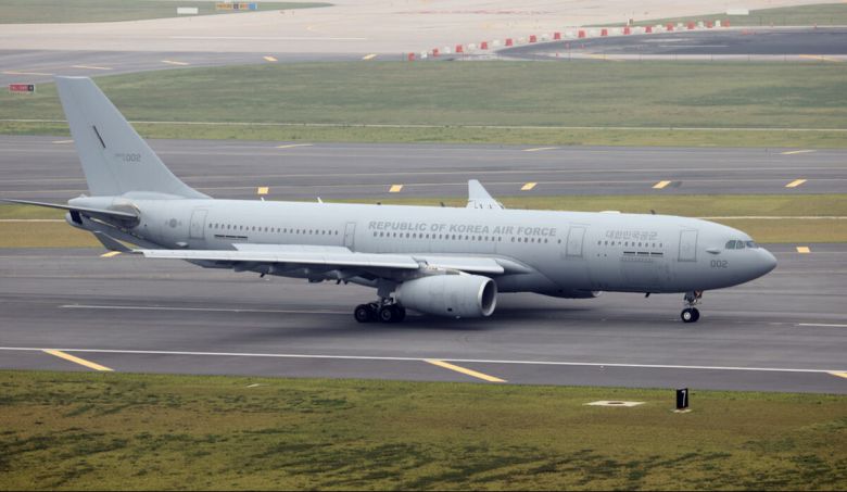 한국 공군 KC-330 공중급유수송기가 활주로에서 이동하고 있다. 세계일보 자료사진