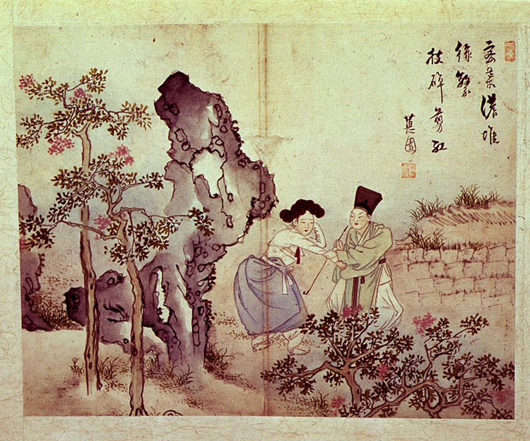 ‘신윤복필 풍속도 화첩’ 속 ‘소년전홍’.