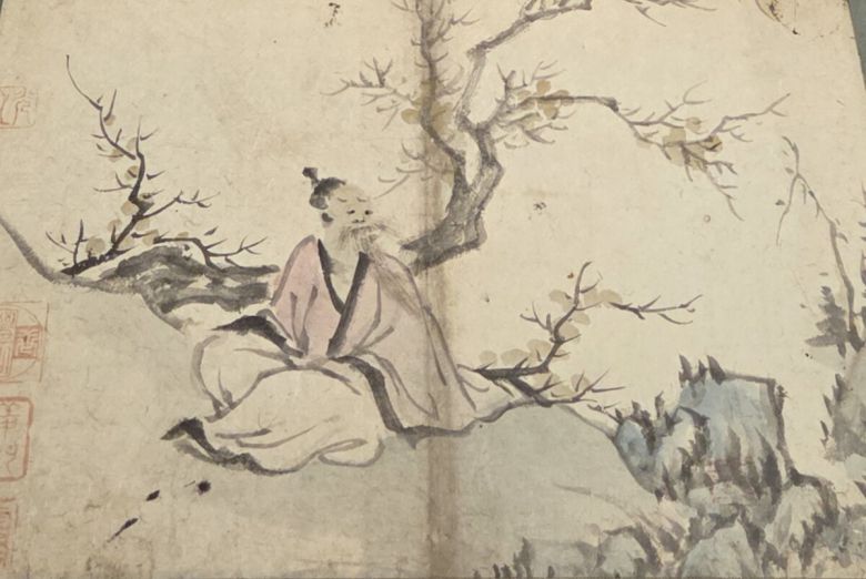 강세황의 ‘노인관수’.