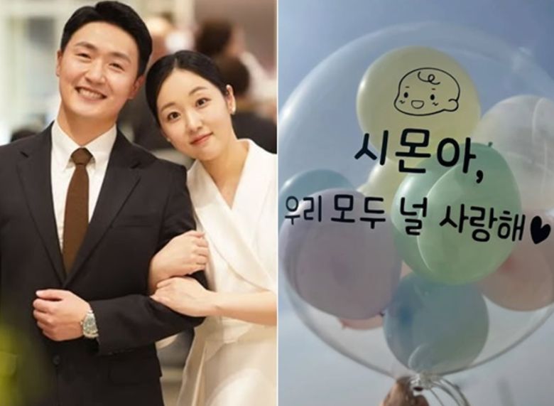 박요한 박보미 부부(왼쪽), 박보미가 첫째 아들을 떠나보낸 후 올린 사진. 박보미 인스타그램 캡처