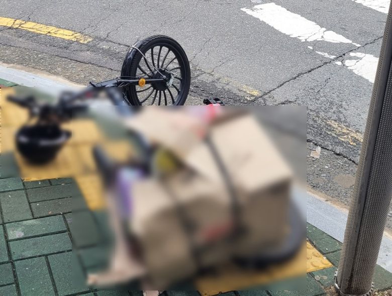4일 부산에서 사망 사고가 발생한 전기 자전거. 연합뉴스