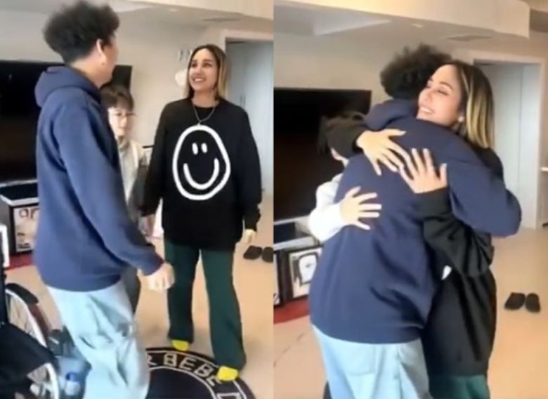 AI 기술로 구현된 영상 속 강원래가 두 발로 서 있는 장면. 김송 인스타그램 캡처