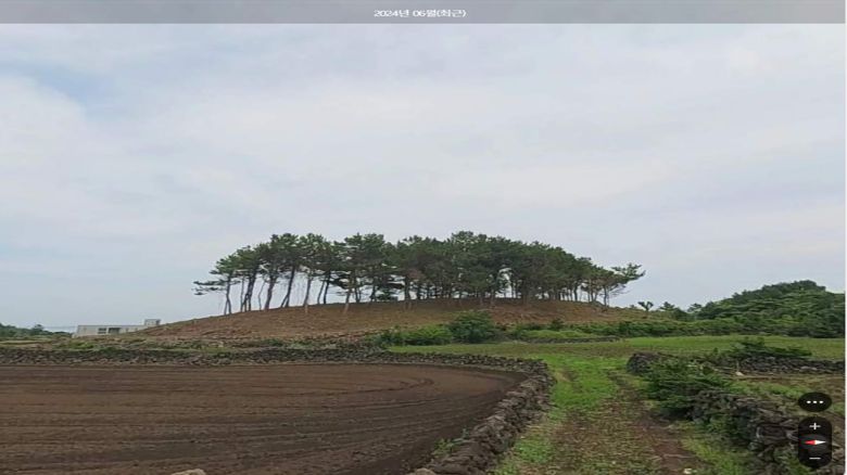 훼손된 후 임야 사진. 제주도 자치경찰단 제공