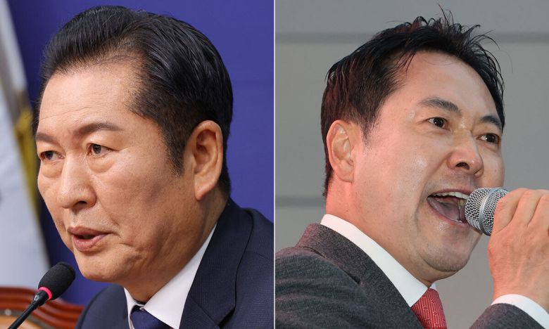 정청래 더불어민주당 대표(왼쪽)와 장동혁 국민의힘 대표. 연합뉴스