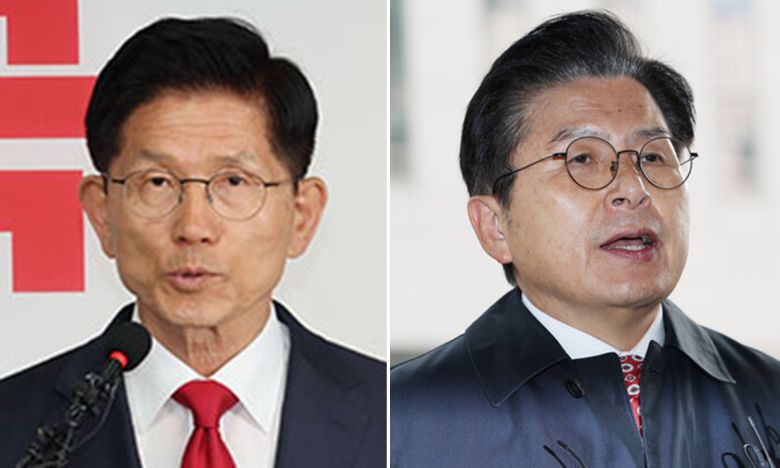 (왼쪽부터) 김문수, 황교안